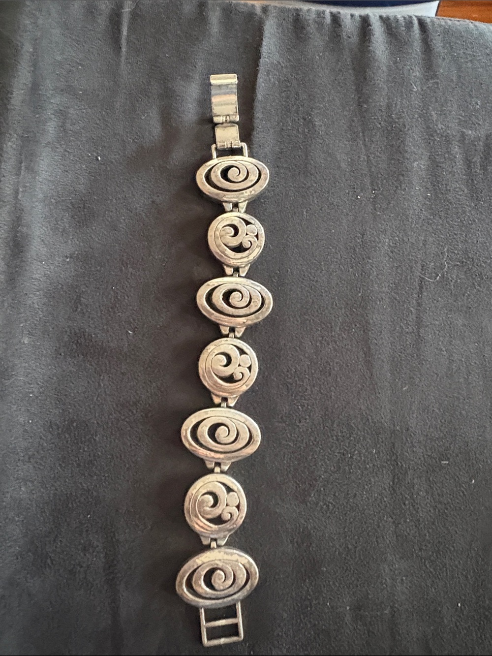 Sterling-Style Silver Spiral Link Bracelet - Silver